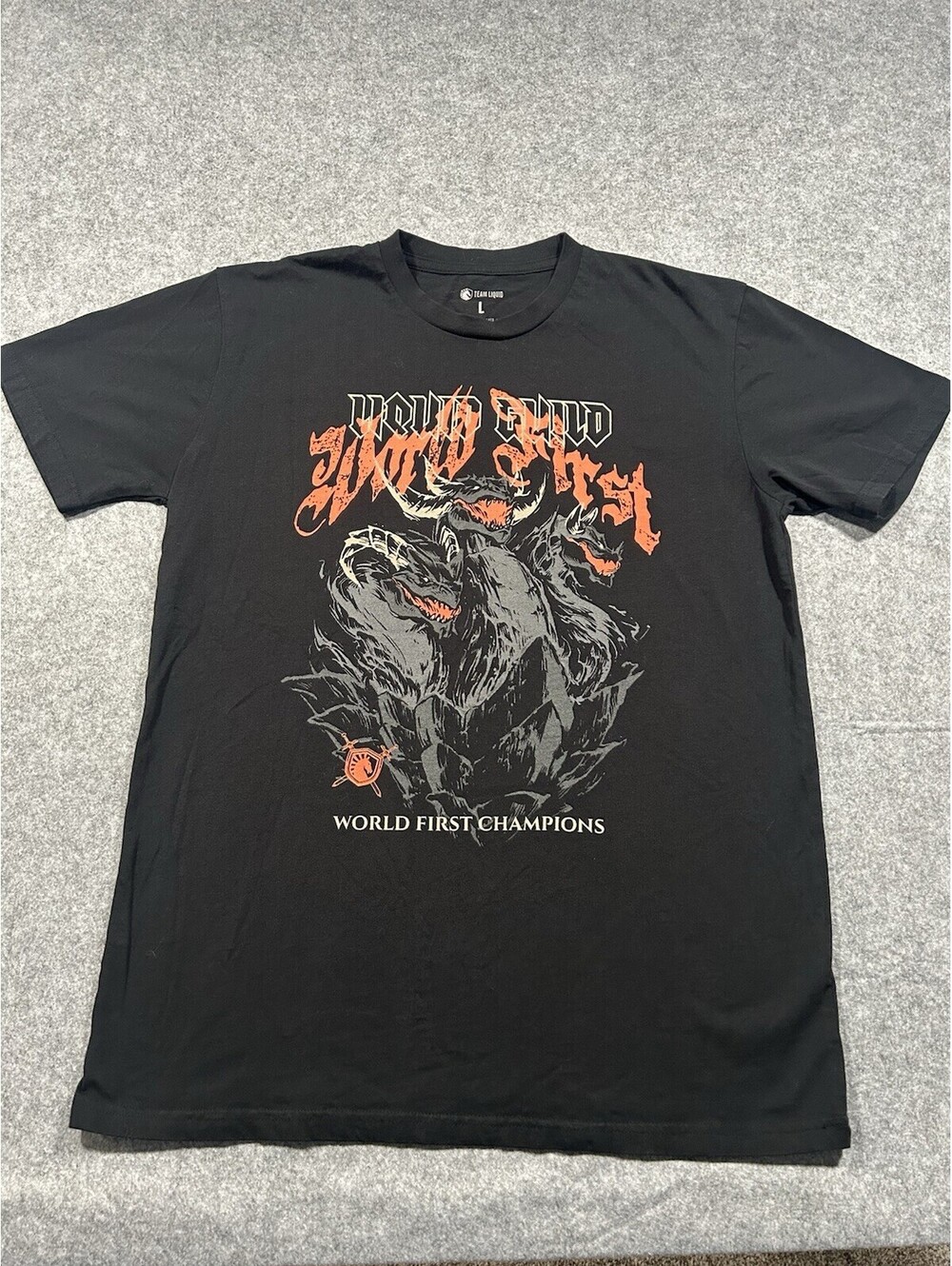 World of Warcraft Team Liquid RWF World First Champions T-Shirt Black Men Size L